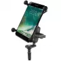 RAM Mounts X-Grip didelis telefono laikiklis su motociklo šakės stovo pagrindu