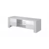 Cama TV stovas WEST 42/130/42 baltas/baltas blizgus