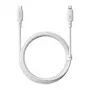 USB Type-C į Lightning krovimo laidas Baseus Silky Series 20W 2m Mėnulio balta