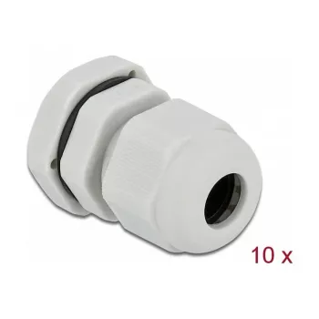 Kabelio įvadas DeLOCK 60195 pilkas plastikinis 10 vnt.