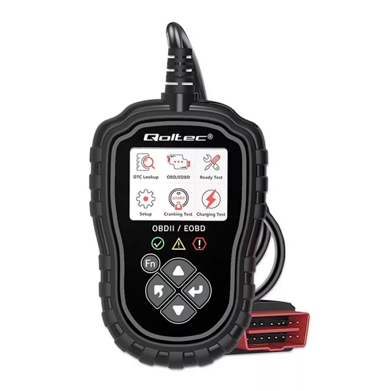 OBDII diagnostikos testeris QOLTEC ProLine 50685 – automobilio OBD-II skaitytuvas 8V/25V sistemoms