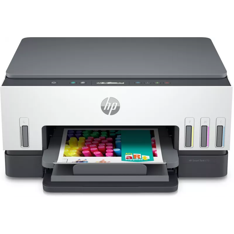 Daugiafunkcis spausdintuvas HP Smart Tank 670 – terminis rašalinis, spalvotas, A4, Wi‑Fi/Bluetooth, dvipusis, 4800x1200 DPI