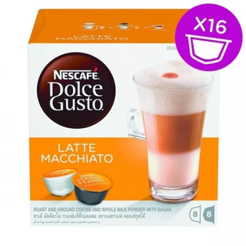Nescafe Dolce Gusto Latte Macchiato kavos kapsulės, 8+8 kapsulės