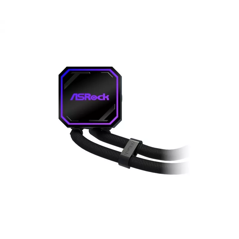 CPU aušintuvas ASROCK Pro 360 ARGB Juodas — 360 mm skysčio aušintuvas su ARGB apšvietimu