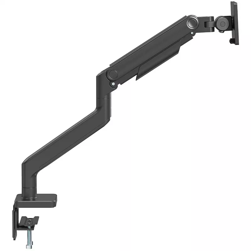 Monitorio laikiklis DIGITUS Single, spaustuvinis, iki 49 colių (124,5 cm), 20 kg, VESA 75x75–100x100, pakreipimas -20° iki 50°, aukščio reguliavimas, juodas