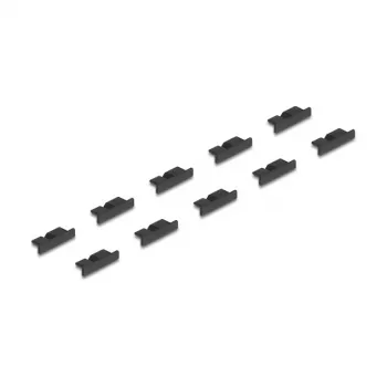 DeLOCK 64243 apsauginis USB Micro-B lizdo dangtelis juodas 10 vnt.