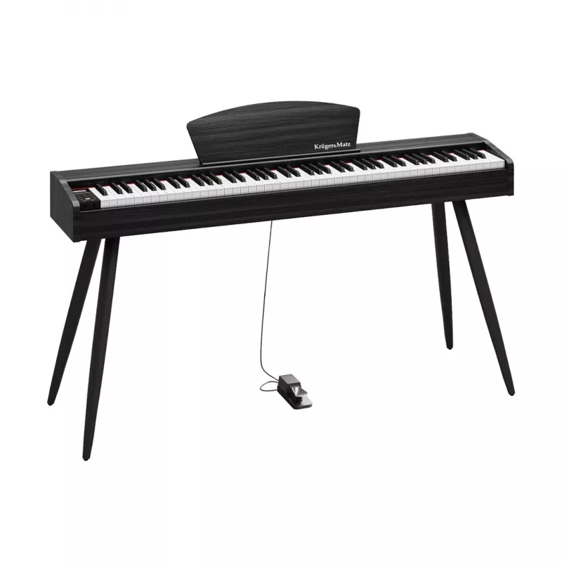 Skaitmeninis pianinas Kruger & Matz KMDP-45P-BK – matinė juoda, svertiniai klavišai