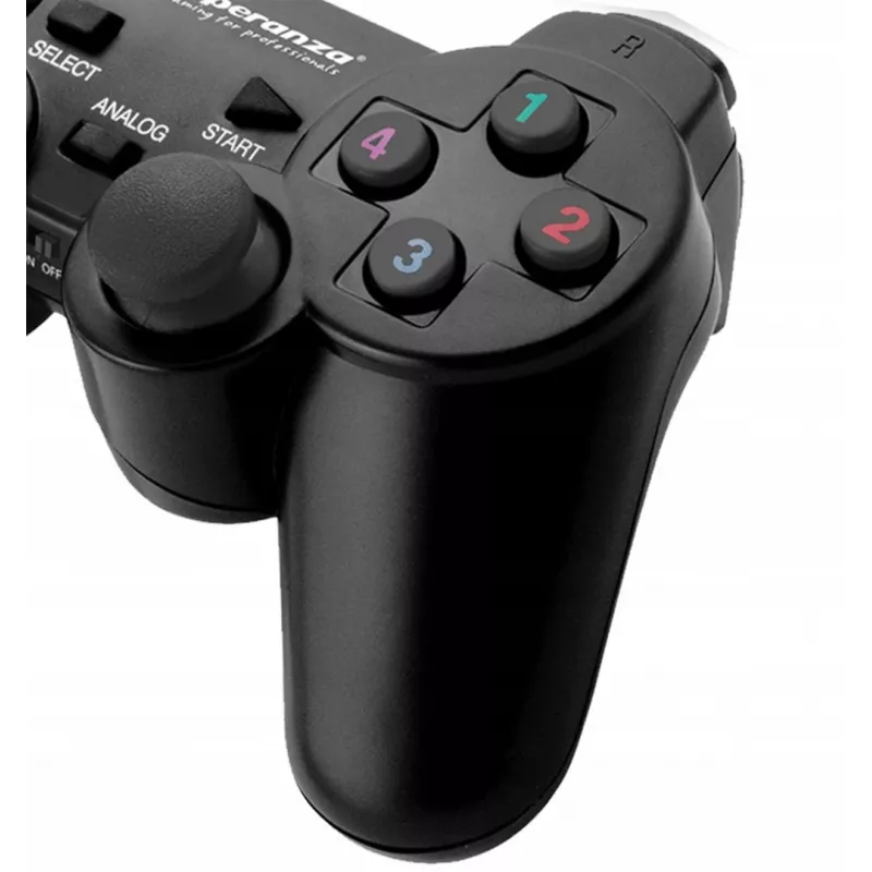 Esperanza EGG108K žaidimų pultas juodas USB 2.0 valdiklis analoginis / skaitmeninis PC, PlayStation 3