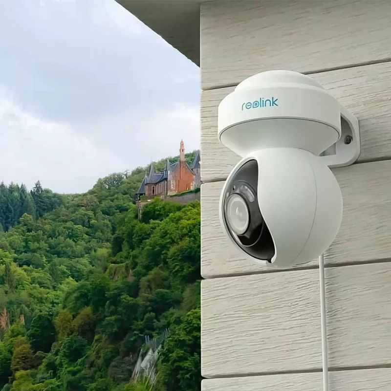 Reolink E Series E540 - 5MP lauko Wi-Fi kamera, asmens/transporto priemonės/gyvūno aptikimas, pasukimas ir pakreipimas, 3X optinis priartinimas