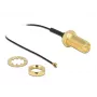 Anteninis kabelis DeLOCK RP-SMA lizdas (bulkhead) į I-PEX MHF 4 kištuką 0,81 mm 35 cm