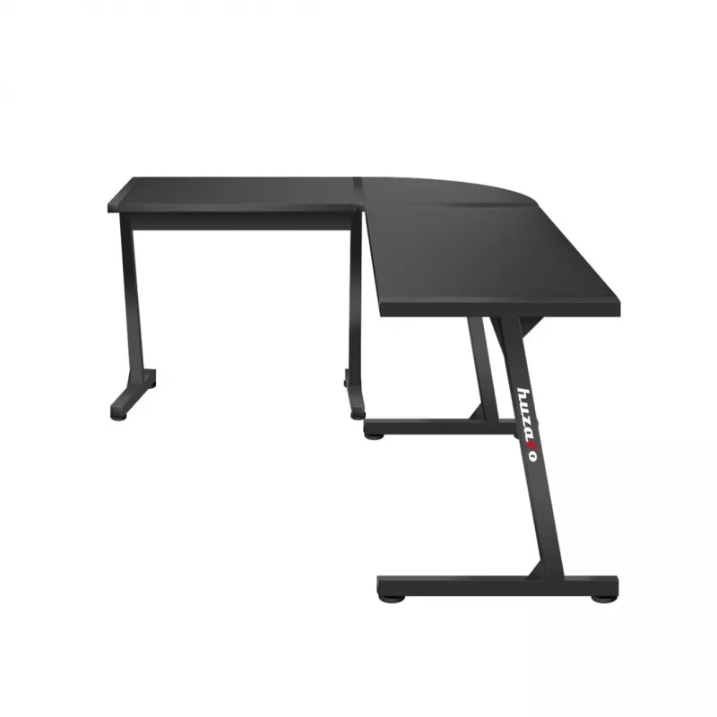 Žaidimų stalas HUZARO HERO 6.0 BLACK, kampinis, anglies pluoštas