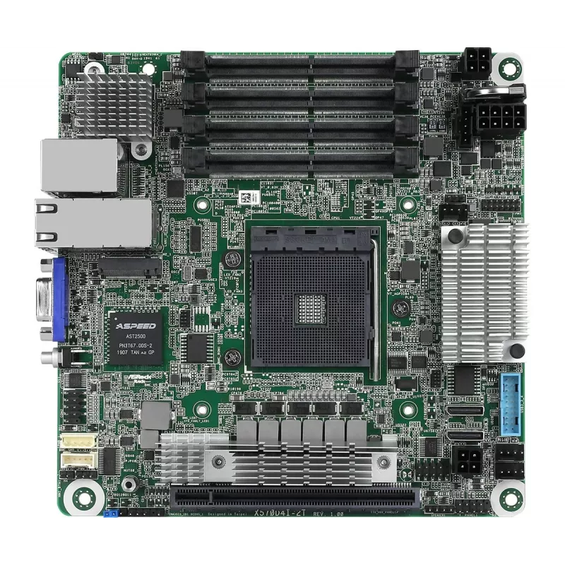 ASRock X570D4I-2T pagrindinė plokštė AMD X570 Socket AM4 Mini ITX
