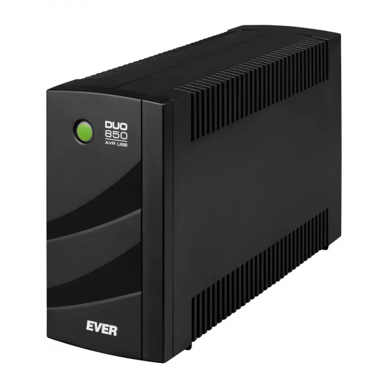 UPS EVER Ever Duo 850 PL 850VA linijinis-interaktyvus, 550W, AVR, 3 AC lizdai, 12V 2×5Ah, bokštas