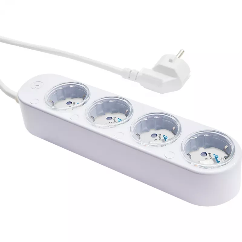 Išmanusis 12A Shelly Power Strip 4 Gen4 Zigbee/Matter kištukinis lizdas
