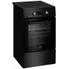 Indukcinė viryklė su elektrine orkaite Beko FSM59305BDT, 60 L, 50 cm, juoda, A energijos klasė, 4 zonų indukcinė kaitlentė su boost