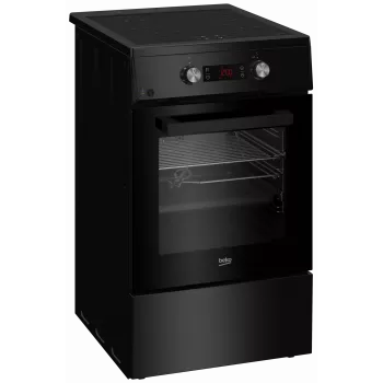 Indukcinė viryklė su elektrine orkaite Beko FSM59305BDT, 60 L, 50 cm, juoda, A energijos klasė, 4 zonų indukcinė kaitlentė su boost