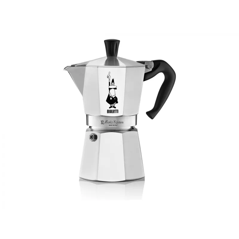 Bialetti Moka Express kavinukas 0,3 L aliuminis, juodas