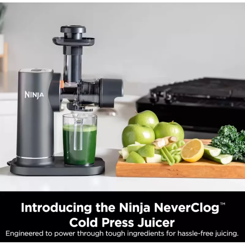 NINJA Cold Press sulčiaspaudė | Neverclog JC151EU | Šalto spaudimo tipas | Pilka | 150 W | 1 greitis