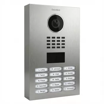 Vaizdo domofonas DoorBird D2103V, 720p, 140°x100° matymo kampas, IR LED, nerūdijantis plienas, IP65, 10/100 Mbit/s