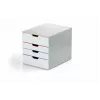 Durable VARICOLOR MIX 4 plastikinis stalčių blokas pilkas 4 stalčiai