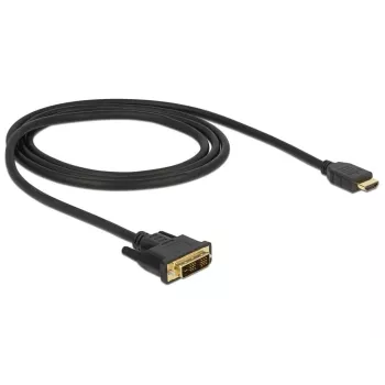 DeLOCK 85582 1 m HDMI Type A – DVI-D vaizdo kabelio adapteris juodas
