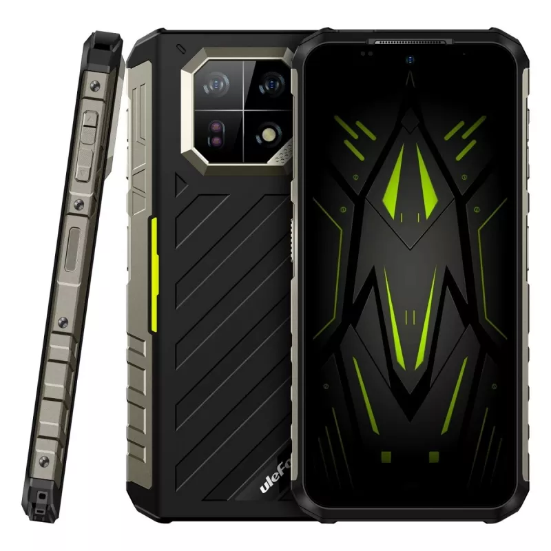 UleFone Armor 22 4G išmanusis telefonas, 9GB RAM, 128GB atmintis, IP69K, žalias