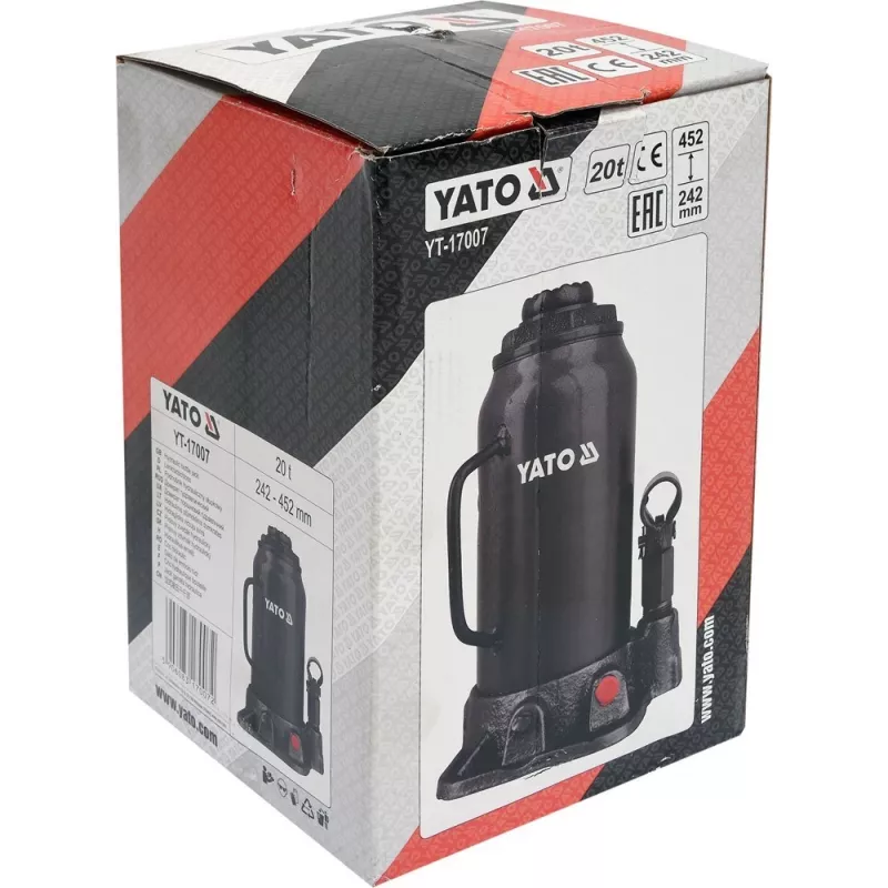 Mechaninis kėliklis YATO YT-17007, 20 000 kg, kėlimo aukštis 24,2–45,2 cm