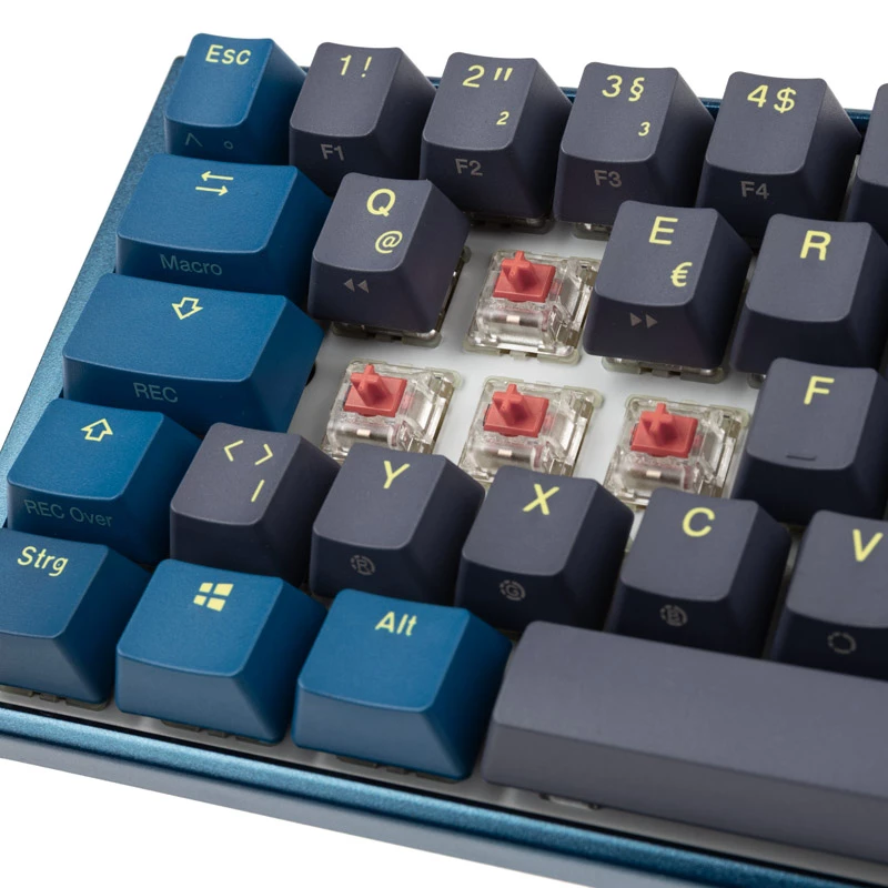 Ducky One 3 SF DayBreak klaviatūra Gaming USB Vokietiškas Juodas Mėlynas 65% Mechaninė RGB