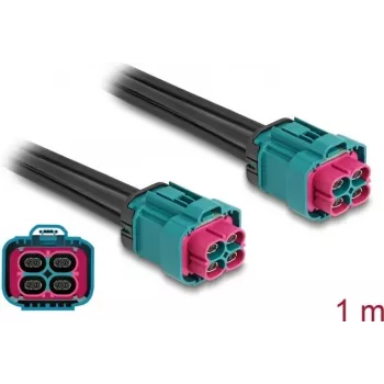 DeLOCK laidas HDMTD Z keturgubas lizdas į HDMTD Z keturgubą lizdą 1 m IP67 apsaugos klasė