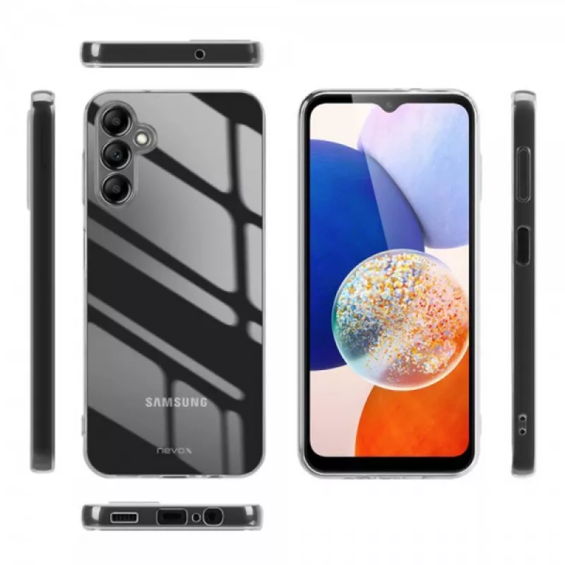 Apsauginis lankstus dėklas Nevox Samsung Galaxy A17 5G — permatomas, modelis 2573