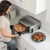 Ninja SP101 Vienvietis 10 L Laisvai pastatomas 2400 W Karšto oro gruzdintuvas Juodas, Nerūdijantis plienas