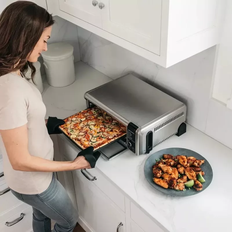 Ninja SP101 Vienvietis 10 L Laisvai pastatomas 2400 W Karšto oro gruzdintuvas Juodas, Nerūdijantis plienas