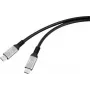 Renkforce USB-C laidas USB4 juodas, aliuminio kištukas, silikonas (RF-6820206)