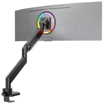 ONKRON G130-B sukamas ir palenkiamas stalo laikiklis 17-57 colių monitoriams, iki 27 kg, juodos spalvos