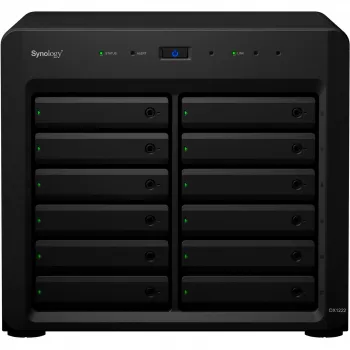 Išplėtimo korpusas Synology DX1222 12 diskų 192 TB juodas