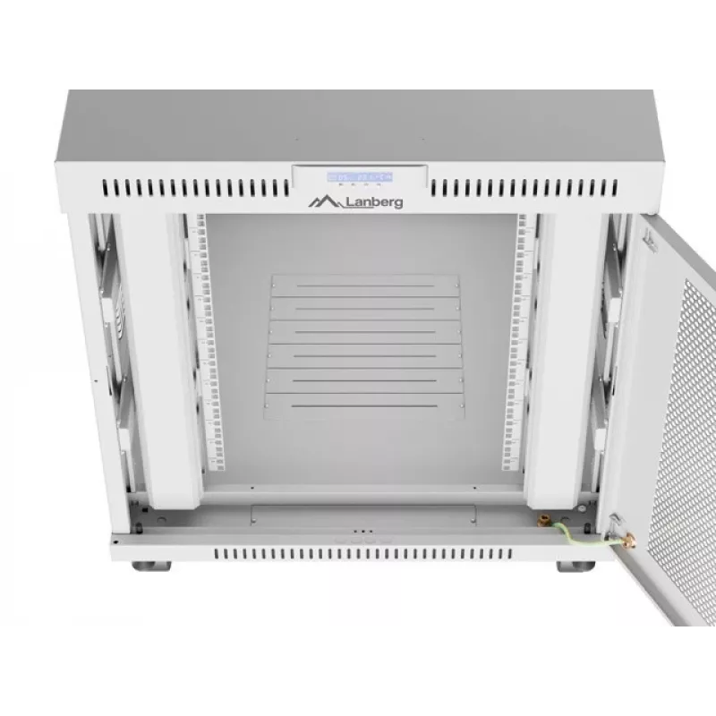 Rack spinta LANBERG FF01-8015-23SL 19 colių 15U, pilka, perforuotos priekinės durelės
