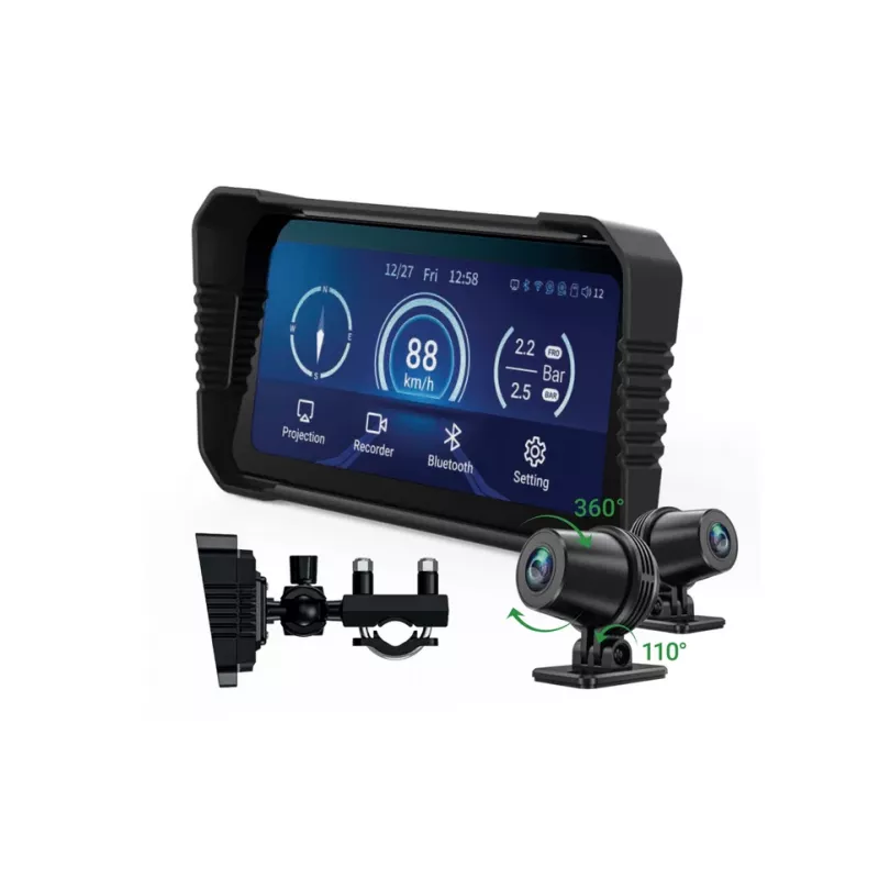Motociklo vaizdo registratorius Navitel MS850 DUAL su dviem kameromis ir Wi-Fi