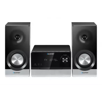 Namų garso mikro sistema BLAUPUNKT MS40.2BT — 2×50 W RMS, Bluetooth, CD, USB, HDMI ARC, optinis įėjimas, LED ekranas (juoda)