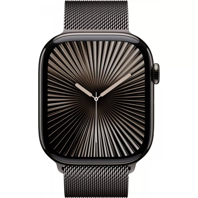 Apple Watch Series 10 GPS + Cellular 46mm Slate Titanium dėklas su Slate Milanese juostele - M/L (MWYW3QF/A)