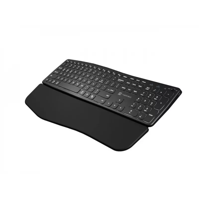 NATEC PORIFERA belaidė klaviatūra, QWERTY US International, juoda
