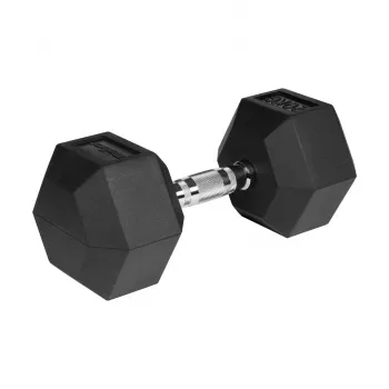 Guminis ketaus hantelis HEX 20 kg REBEL ACTIVE