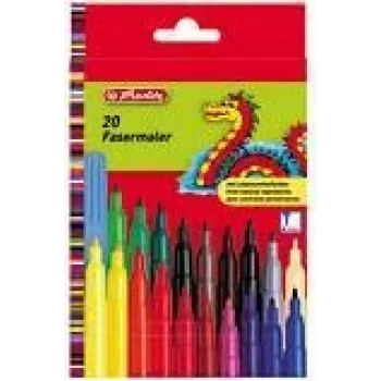 Flomasteriai Herlitz 08649238 Įvairiaspalviai 20 vnt 2 mm storio