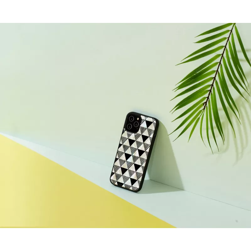 Apsauginis dėklas iKins Apple iPhone 12 Pro Max – juoda piramidės tekstūra