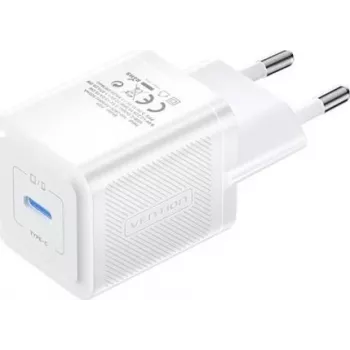 Vienos mobilusis įkroviklis FEPW0-EU — 20 W USB-C AC patalpų įkroviklis išmaniesiems telefonams, planšetėms, išmaniesiems laikrodžiams, ausinėms, baltas