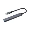 USB 3.0 4 prievadų sąsajos šakotuvas SAVIO AK-71 su USB-C laidu, 5000 Mbit/s, 2 metų garantija