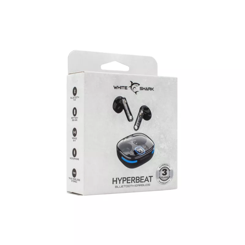 Belaidės ausinės White Shark GEB-TWS37 HyperBeat juodos