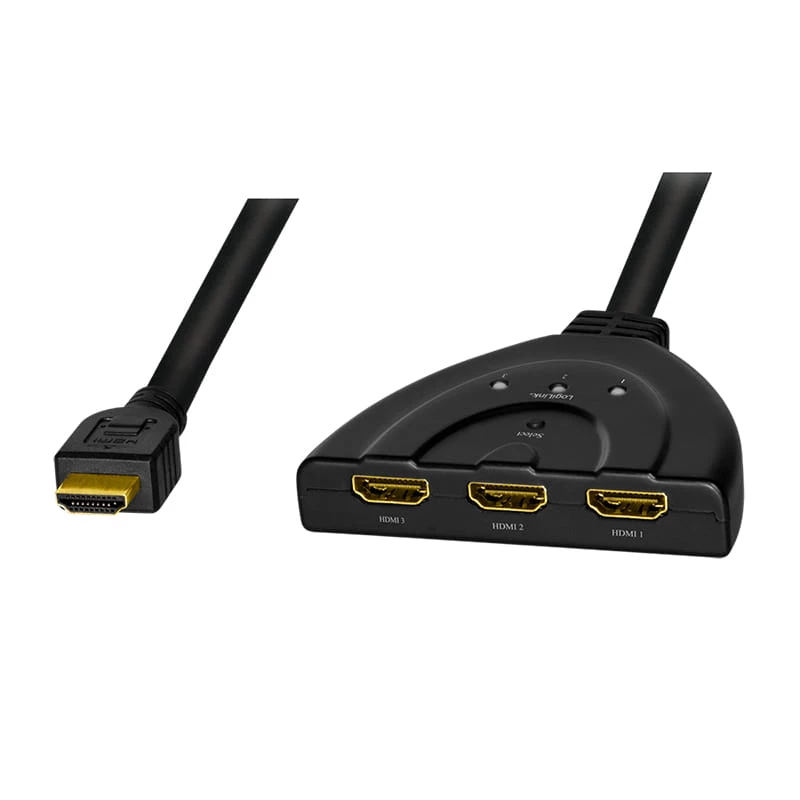 LogiLink vaizdo/garso skirstytuvas/jungiklis - 3 x HDMI - stalinis