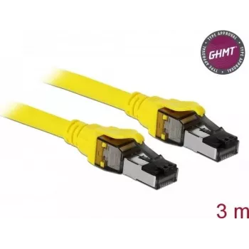 Tinklo kabelis DeLOCK 86583 Cat8.1 S/FTP 3 m geltonas