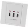 Sieninis lizdas su USB ShiverPeaks BS60065 baltas