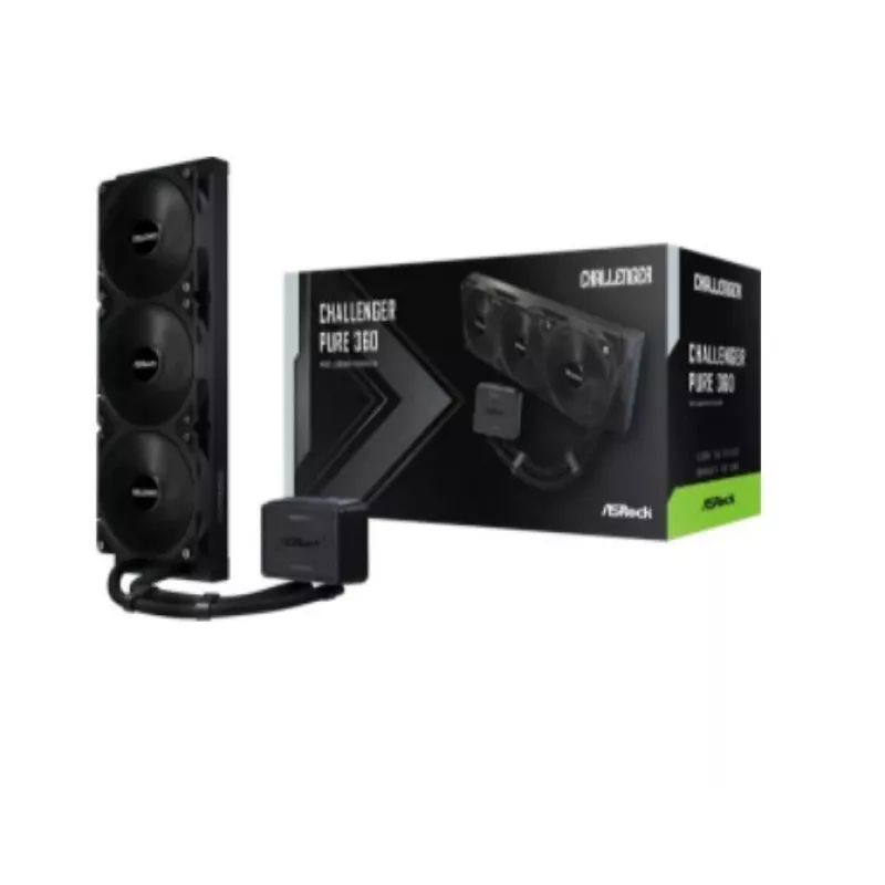 Skystas CPU aušintuvas ASROCK Challenger Pure 360 Black – 360 mm radiatorius, uždaras AIO